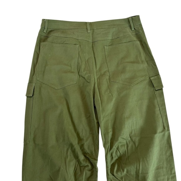 NWT STEVE MADDEN Mid Rise Cargo Pants Jeans Wide Leg Burnt Olive DO33145F Sz XL - Picture 4 of 16